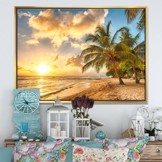 Designart - Gorgeous Beach of Island Barbados